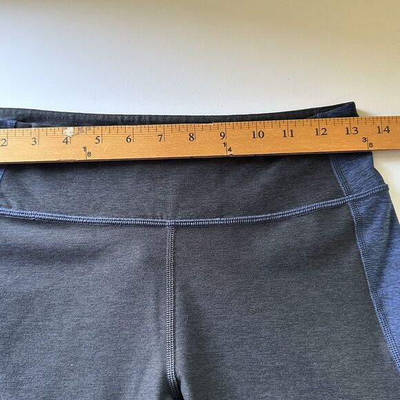 Outdoor Voices Leggings Womens Medium Blue Black Two Tone Crop Workout Gym - Picture 9 of 12
